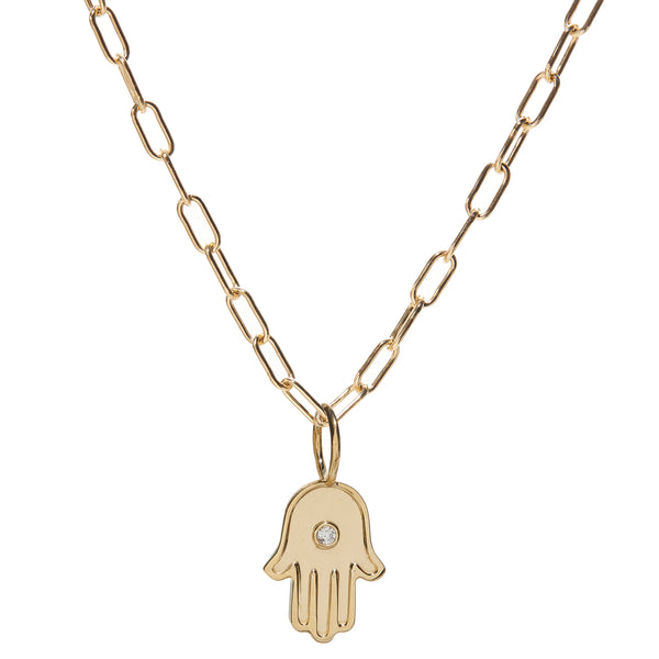 ali grace ali grace jewelry hamsa gold diamond charm jewish charm necklace protection handmade in nyc evil eye protection