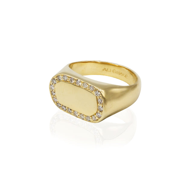 ali grace jewelry gold diamond statement ring handmade jewelry nyc