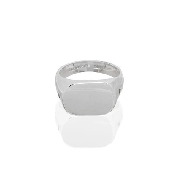 signet ring custom engraving one of a kind black diamond