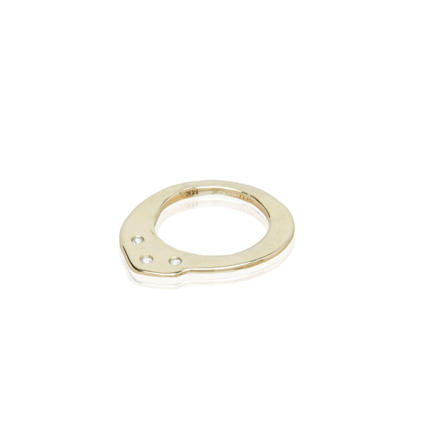 gold diamond ring handmade new york city cool girl fashion style