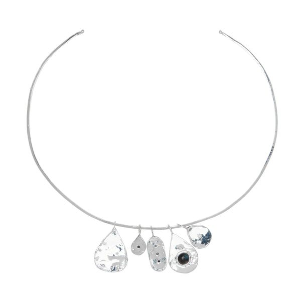 ali grace jewelry sterling silver custom charm necklace black diamond teardrop charm fashion blogger jewelry