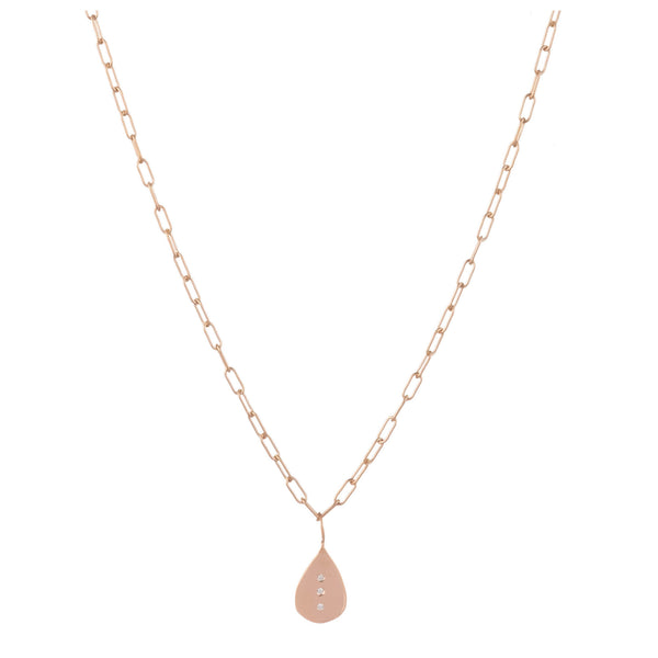 rose gold paperlink chain necklace