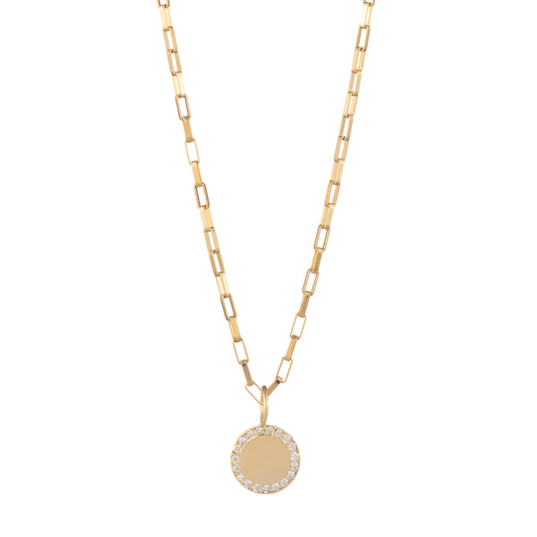 gold delicate diamond charm chain necklace
