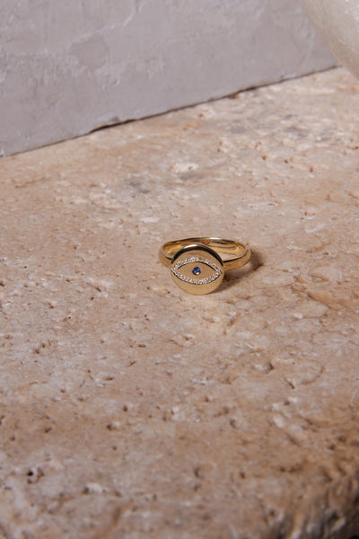 ali grace jewelry gold evil eye charm ring diamond ring alternative wedding ring