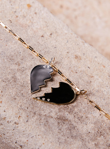 ali grace jewelry ali grace bff best friends heart necklaces gold silver diamond charm necklaces