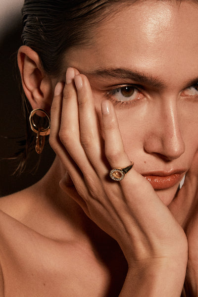 ali grace jewelry ali grace hair ali grace beauty modern family heirloom jewelry signet ring pinky ring gold diamond statement ring