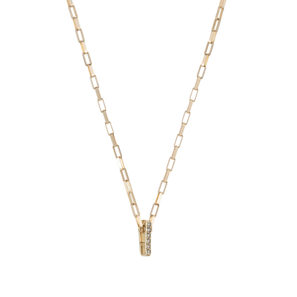 ali grace jewelry gold diamond charm connector custom charm necklace fine jewelry sustainable fashion ethical design handmade in nyc