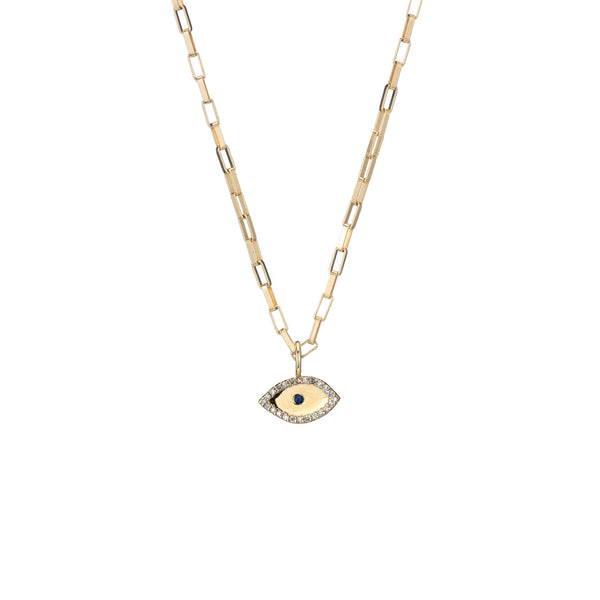 ali grace jewelry  evil eye protection charm diamond sapphire necklace gift guide ali grace jewelry
