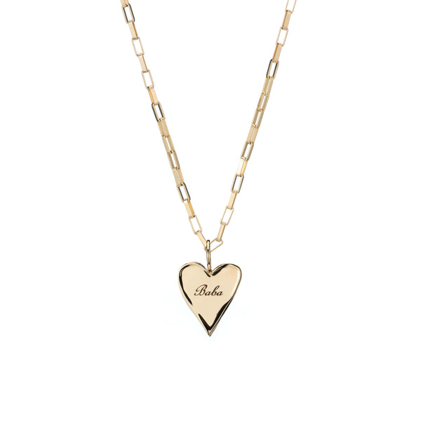 ali grace jewelry gold charm necklace custom engraving heart charm necklace gold chain