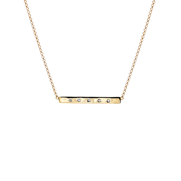 ali grace jewelry diamond bar necklace hand sculpted necklace sustainable fashion ethical design west village nyc ali grace aligrace ali grace design jewelry designer new york city fine jewelry