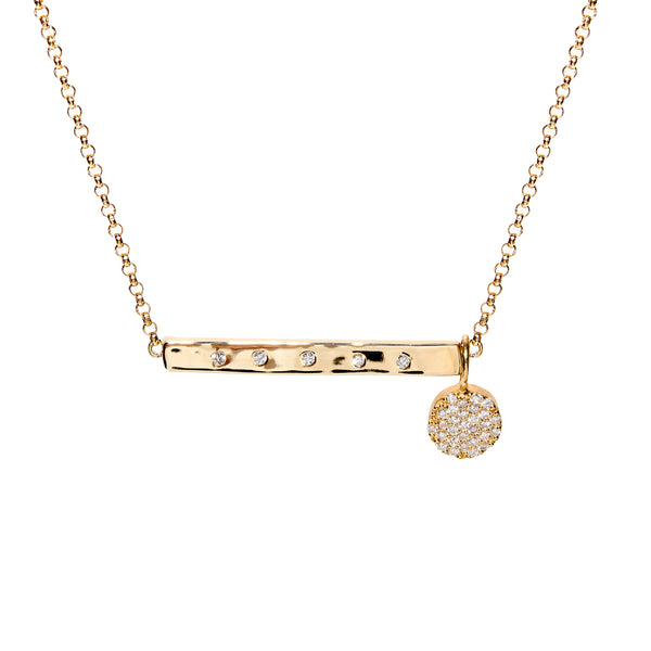 ali grace jewelry diamond bar necklace hand sculpted necklace sustainable fashion ethical design west village nyc