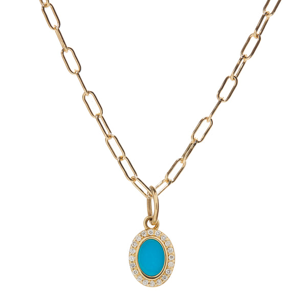 ali grace jewelry ali grace turquoise diamond charm necklace custom charm necklace sustainable fashion ethical jewelry design handmade in ny