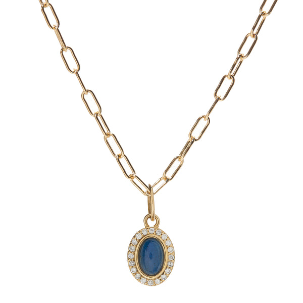 ali grace jewelry labradorite diamond oval charm custom charm necklace