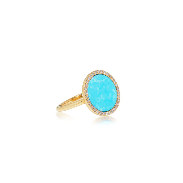 ali grace jewelry ali grace turquoise diamond ring cocktail ring festive holiday jewelry christmas gift sustainable fashion ethical jewelry handmade in nyc new york turquoise ring