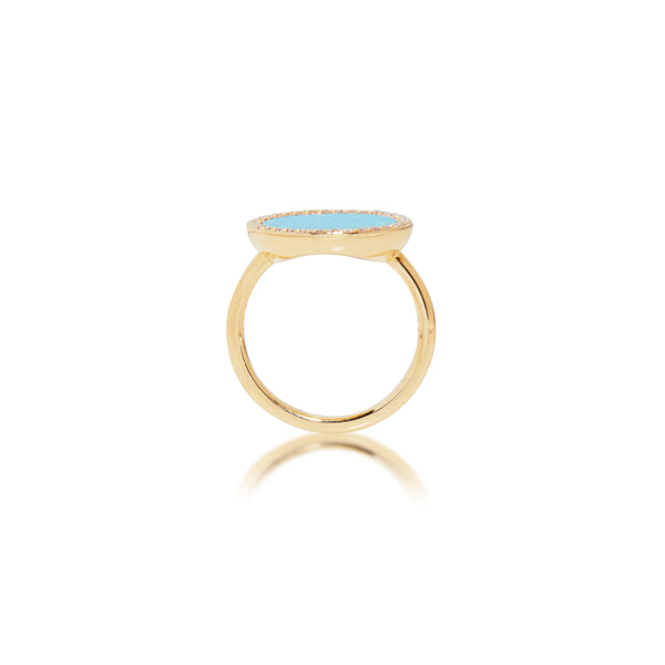 ali grace jewelry ali grace turquoise diamond ring cocktail ring festive holiday jewelry christmas gift sustainable fashion ethical jewelry handmade in nyc new york turquoise ring