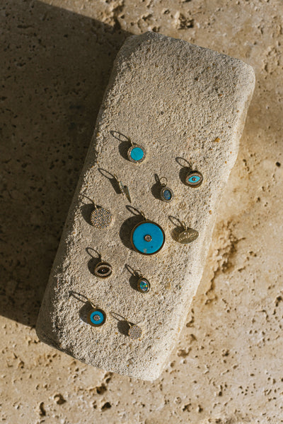 ali grace jewelry lightning bolt electric diamond charm custom charm necklace sustainable fashion sustainability ethical fashion jewelry design handmade in nyc locket turquoise evil eye opal good luck