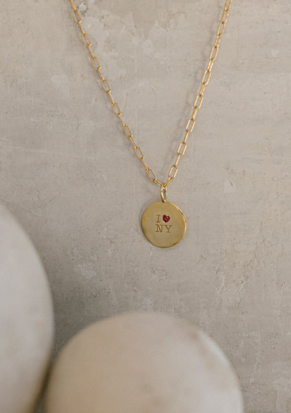 ali grace jewelry ruby heart love i love new york fine jewelry charm necklace sustainable fashion ethical jewelry