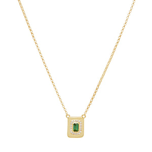 ali grace ali grace jewelry green tourmaline diamond nugget necklace rolo chain every day delicate jewelry necklace handmade in nyc sustainable fashion ethical design