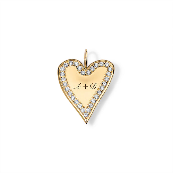 ali grace ali grace jewelry ali grace ali grace design aligrace heart diamond charm necklace handmade nyc recycled gold sustainable ethical fashion charm necklace bespoke jewelry