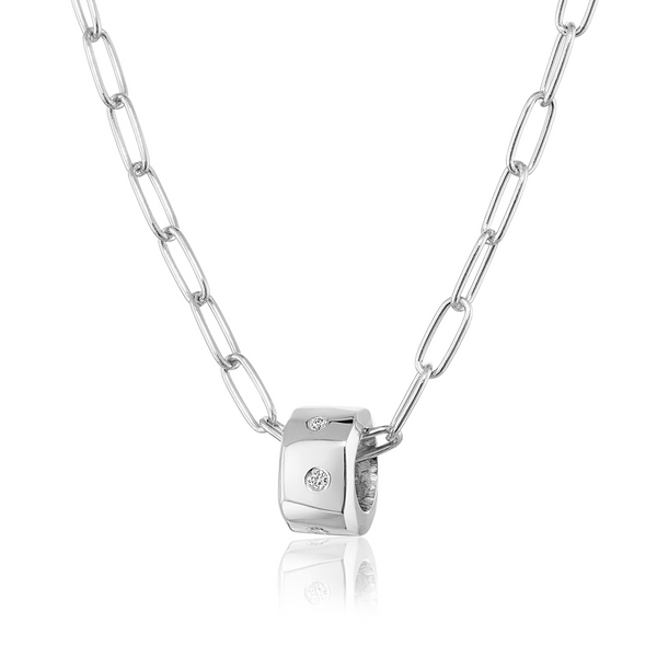 ali grace ali grace jewelry aligrace ali grace design handmade jewelry sterling silver diamond bead necklace chain necklace paperlink chain handmade nyc jewelry cool girl soho jewelry
