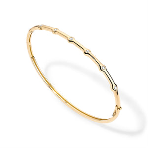 Gold & Diamonds Bangle Bracelet – Ali Grace Jewelry