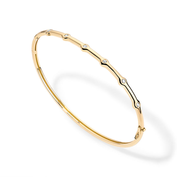 ali grace ali grace jewelry aligrace ali grace design bangle bracelet bracelet stack 18k yellow gold rose cut diamond handmade jewelry nyc