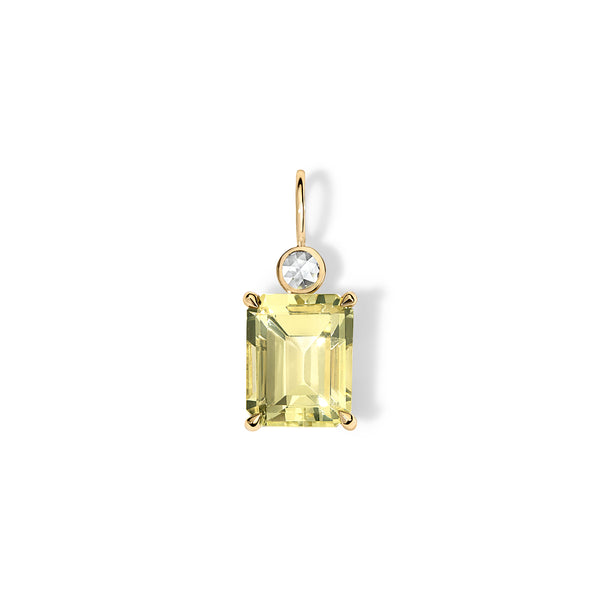 ali grace jewelry aligrace ali grace design ali grace denim lemon citrine diamond rose cut diamond charm necklace 18k yellow gold handmade jewelry recycled gold handcrafted in new york city downtown chic