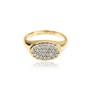 aligrace ali grace ali grace jewelry ali grace design ali grace hair sustainable fashion ethical jewelry design signet ring gold pinky ring handmade jewelry in nyc nyc jewelry designer