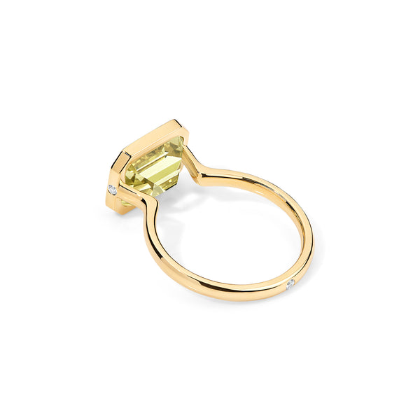 ali grace ali grace jewelry aligrace ali grace design handmade jewelry nyc lemon citrine bezel ring floating ring engagement ring alternative bride wedding 18k yellow gold yellow gold wedding ring gold ring with yellow gemstone