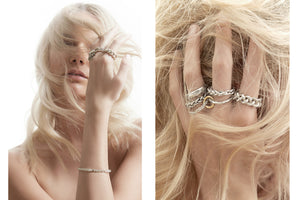 ali grace jewelry braided sterling silver stackable rings sustainable fashion design handmade in nyc