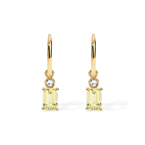 ali grace jewelry ali grace ali grace design handmade jewelry recycled gold huggies with drops yellow aquamarine beryl rose cut diamonds huggie hoop earrings 