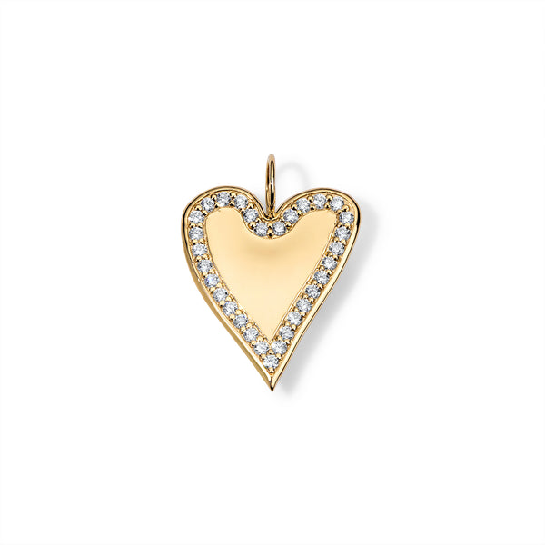 ali grace ali grace jewelry ali grace ali grace design aligrace heart diamond charm necklace handmade nyc recycled gold sustainable ethical fashion charm necklace bespoke jewelry