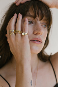 ali grace jewelry sustainable ethical fashion charm necklace fine jewelry turquoise charm necklace stackable rings family heirloom jewelry