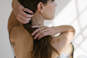 ali grace jewelry sustainable ethical fashion charm necklace fine jewelry turquoise charm necklace cool girl edgy blogger fashion style nyc photoshoot editorial campaign