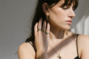 ali grace jewelry handmade fine jewelry sustainable fashion ethical jewelry turquoise pinky rin