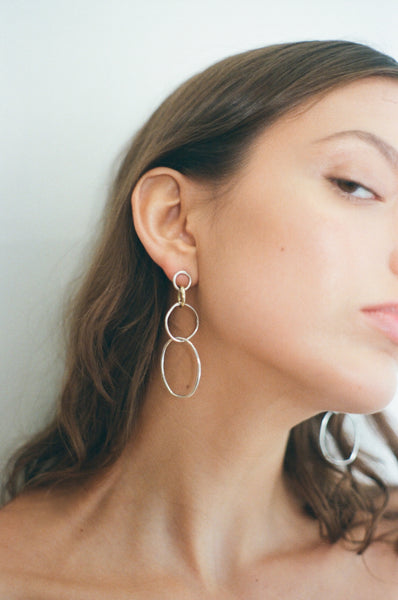 ali grace jewelry mixed metal earrings hoop loop earrings