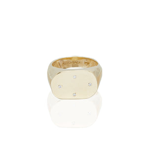 ali grace jewelry gold diamond signet ring custom jewelry heritage jewelry