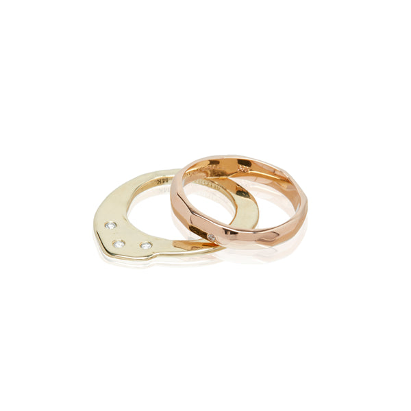ali grace jewelry rose gold yellow gold wedding band ring diamond ring