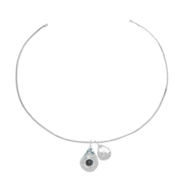 ali grace jewelry sterling silver diamond labradorite charm necklace fine jewelry handmade in nyc