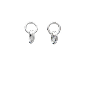 sterling silver interlocked hoop earrings