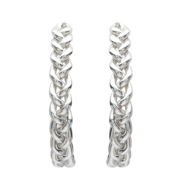 ali grace jewelry braided sterling silver hoop statement earrings