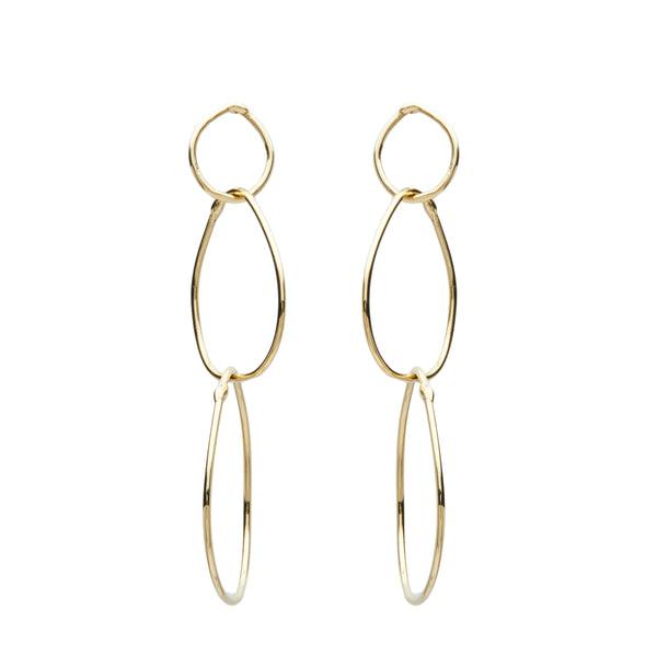 Gold Triple Drop Earrings – Ali Grace Jewelry