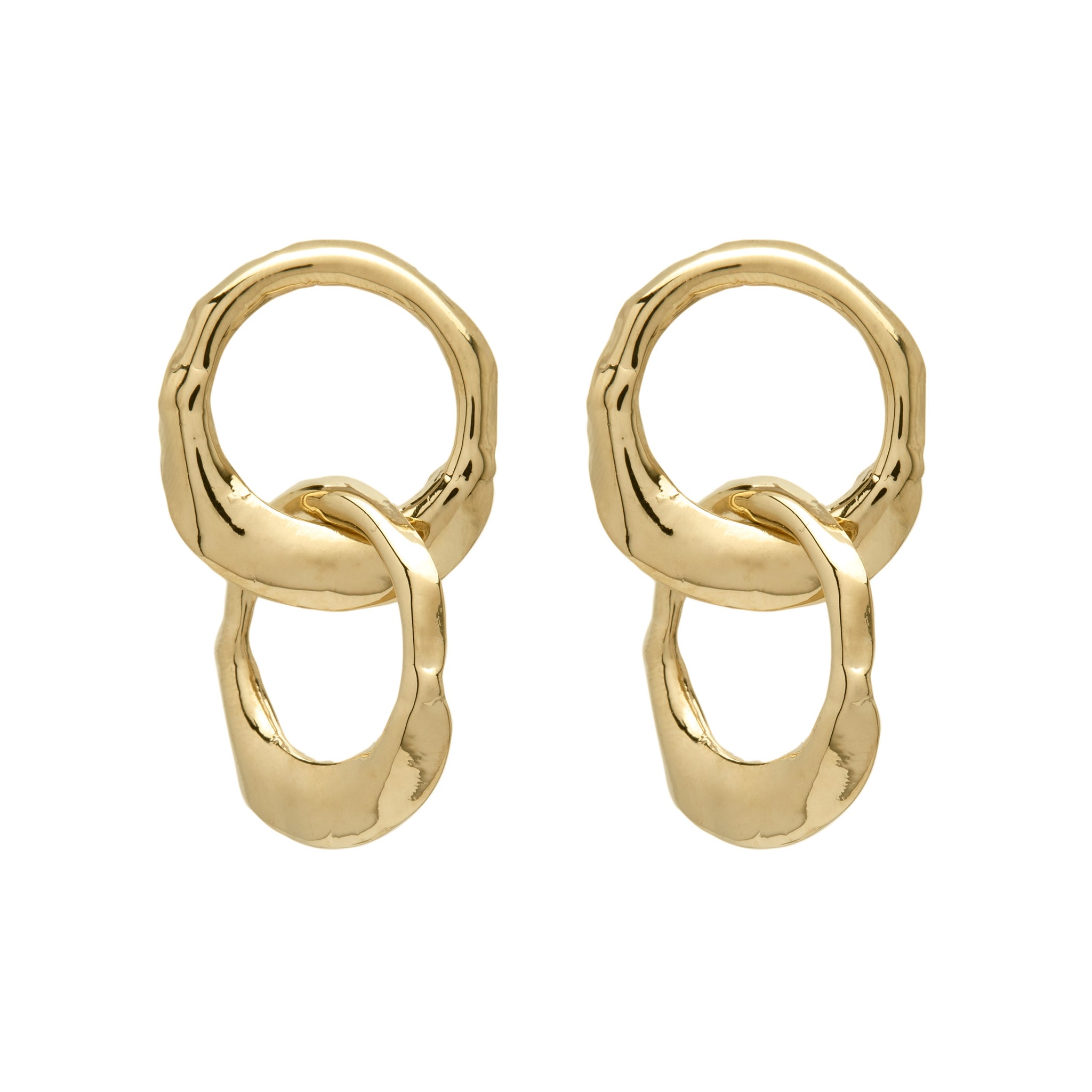 Double Gold ‘Oyster’ Earrings Ali Grace Jewelry