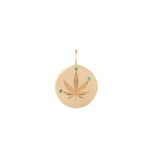 ali grace jewelry pot leaf cannabis leaf jewelry stoner jewelry gold engraved charm custom charm necklace rock n roll jewelry green day