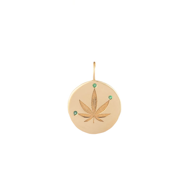 ali grace jewelry pot leaf cannabis leaf jewelry stoner jewelry gold engraved charm custom charm necklace rock n roll jewelry green day