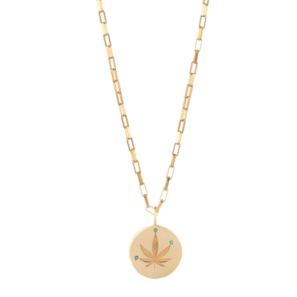 ali grace jewelry cannabis weed leaf charm necklace fine jewelry rich stoner jewelry