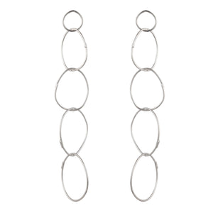 ali grace jewelry sterling silver multi hoop earrings statement earrings rock n roll jewelry