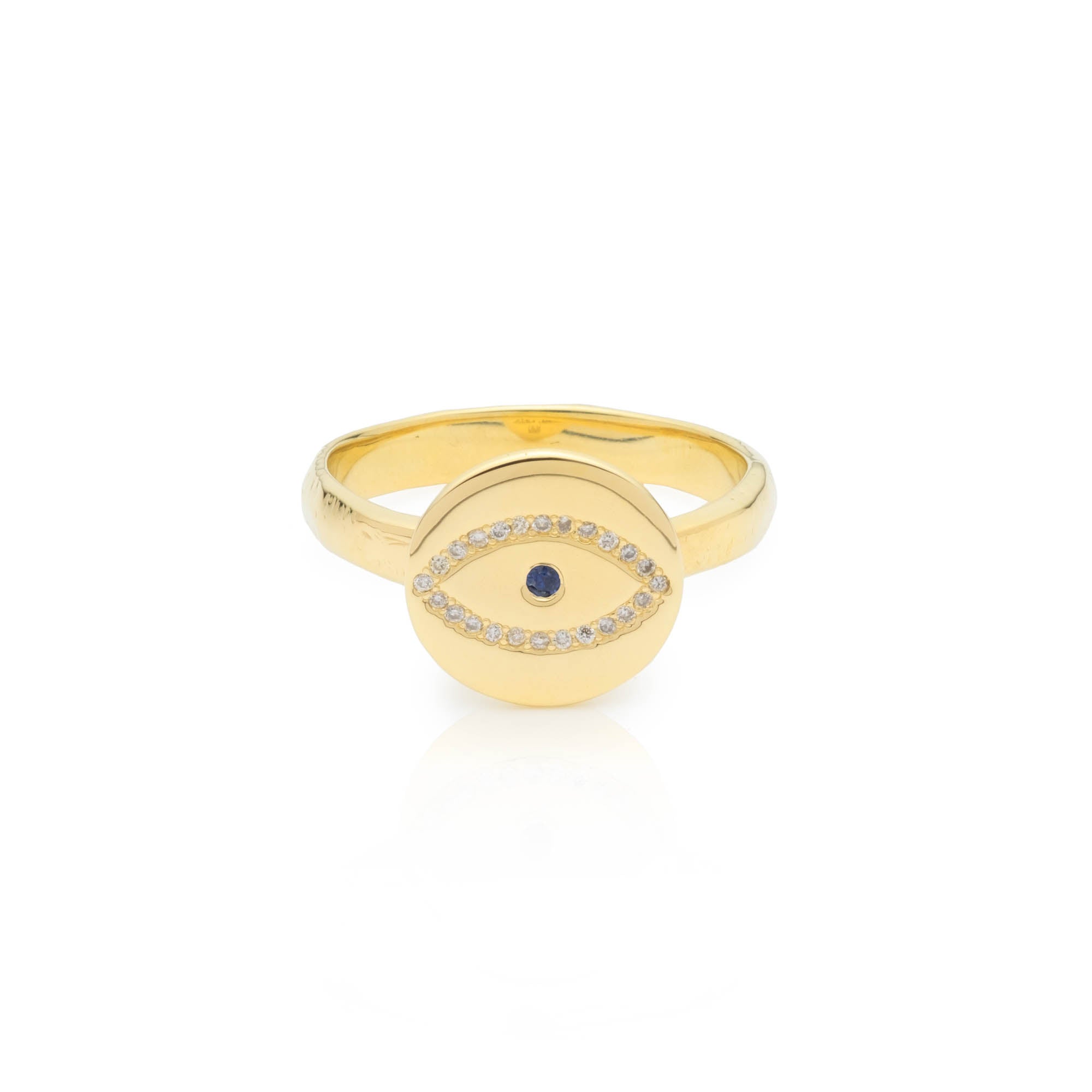 ali grace jewelry evil eye ring gold ring blue sapphire diamond ring