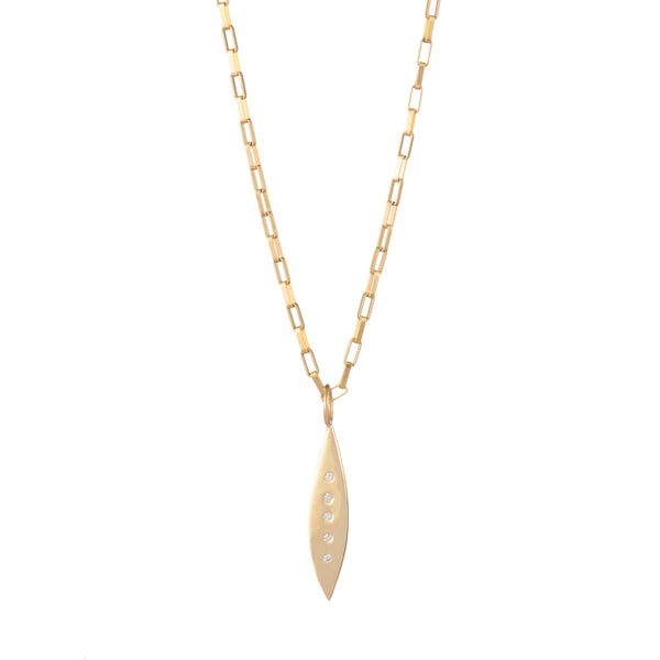 yellow gold diamond pointed charm necklace fashion blogger jewelry