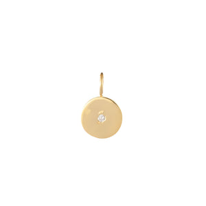 gold diamond charm similar to wwake fine delicate charms for layering
